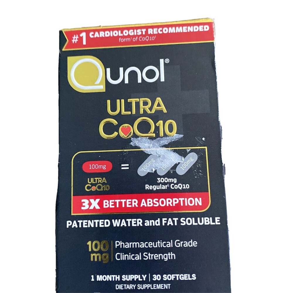 Qunol Ultra CoQ10 Softgels with 3x Better Absorption for Heart Health 100mg 30ct